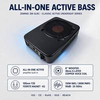 Subwoofer actif pour voiture Zeming ZM-804 150W 8 pouces avec basses profondes, design compact et fin pour systèmes audio universels de voiture
