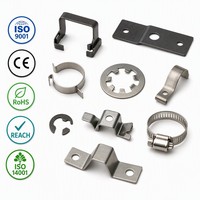 Pinces à ressort personnalisées, clips de retenue métalliques, pièces d'emboutissage en tôle, acier inoxydable, acier à ressort, fabrication industrielle