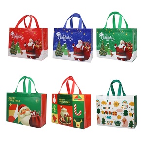 Bolsa de Regalo y Bolso de Mano Laminado No Tejido con Diseño de Papá Noel para Navidad - Product Image 2