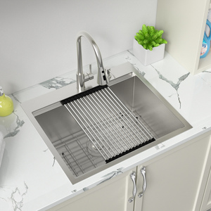 Fregadero de Lavandería de Acero Inoxidable de 12 Pulgadas de Profundidad para Encimera, Fregadero Individual para Lavandería y Servicios Públicos con Tabla de Lavar y Grifo, Disponible en Almacén de EE. UU. - Product Image 3