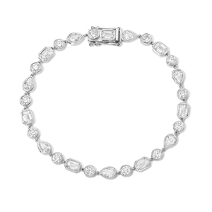 <span class=keywords><strong>Bracciale</strong></span> Tennis Gemnel Collezione 2026 con Zirconi Taglio Misto (Rotondo, a Goccia, Smeraldo) - Vendita all'Ingrosso per Rivenditori di Marca - Product Image 5