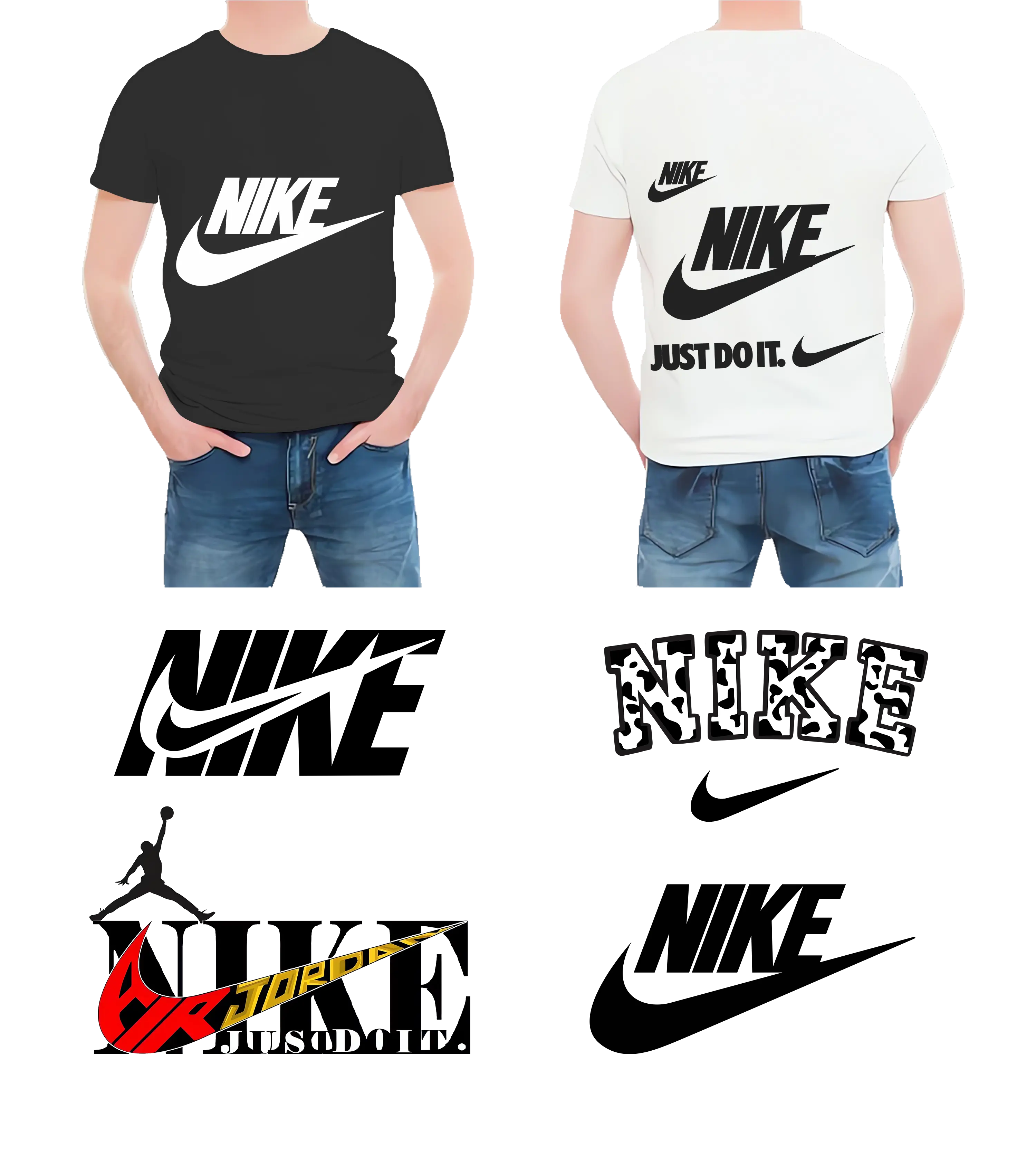 2024 Neue Mode Sport Marken-Design Logo-Anpassung individuelle T-Shirt-Aufkleber Transferdruck individuelle Logo-Aufkleber