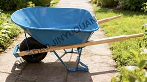 รถสาลี่ด้ามจับทำจากไม้4.00-8ล้อสำหรับงานหนักวัสดุโลหะ - Product Image 3