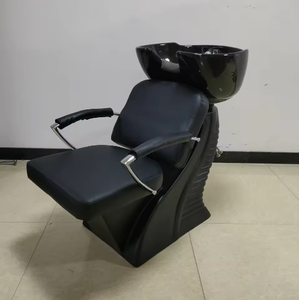 Fauteuil de lavage de cheveux avec bac à shampooing et chaise, mobilier de salon de coiffure, fauteuil de shampooing doré - Product Image 2