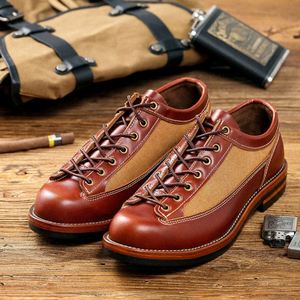 Bottes à lacets en cuir véritable pour homme, produit rétro le plus vendu - Bottes d'automne pour homme de haute qualité - Collection 2025 - Product Image 5