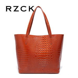 Sac <span class=keywords><strong>à</strong></span> main rétro RZCK en alligator, grand sac fourre-tout pour femmes, sac <span class=keywords><strong>à</strong></span> bandoulière é<span class=keywords><strong>l</strong></span>égant, design unique pour femmes, motif en relief de crocodile - Product Image 5