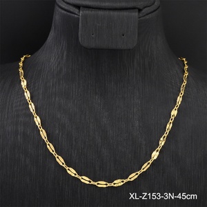 สร้อยคอทอง 24K ชุบทองแดงแบบปรับแต่งได้สำหรับผู้หญิง สไตล์ทันสมัย ประดับเพชรแบบหนามเตย สำหรับผู้ชายสไตล์ฮิปฮอป จาก Jxx Supply - Product Image 3