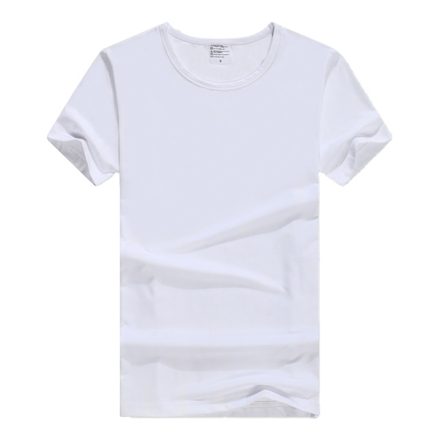 Solf Touch Cotton Feeling White 100% Polyester Men's Sublimation T shirt Blank Wholesale Stock