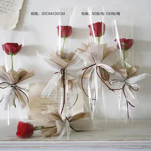 Giấy gói hoa không dệt mới về, chất liệu gói hoa hồng đơn, giấy lụa nhỏ gói bó hoa, lót bên trong - Product Image 3