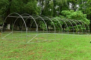 Invernadero de túnel de 10x3x2m para la venta140 G cubierta de PE blanca protectora UV con puerta con cremallera y 20 ventanas de pantalla para ventilación - Product Image 3