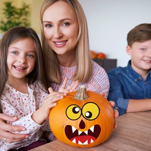 Pegatinas de Calabaza de Halloween, Calcomanías de Vinilo Impresas Personalizadas, Resistentes al Agua, para Decoración Festiva - Product Image 3