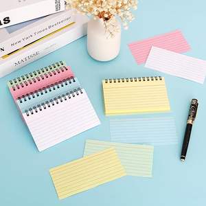 50 feuilles 5x3 pouces cartes flash multicolores cartes flash de révision en spirale pour l'école et le travail de bureau - Product Image 6