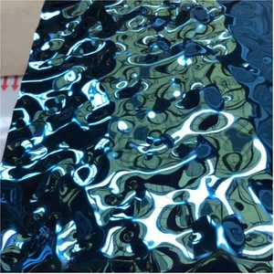 Vendita calda WPC acqua Ripple specchio lucidato pannelli di parete colorato effetto decorativo acqua lucido effetto specchio su tavole - Product Image 6
