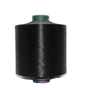 编织针织缝纫用涂料染色黑色100% 涤纶纱DTY