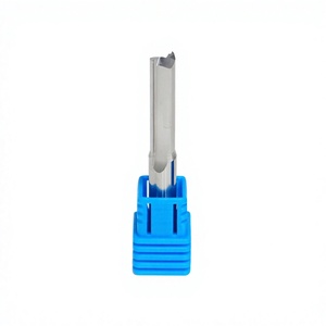 6mm Shank Straight Flute Carbide End Mill, Dual Flute For Aluminum Copper <b>Small</b> Component Precision Milling - Product Image 1