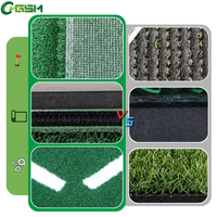 Tapis d'entraînement de golf en nylon robuste GSM - Sensation de gazon réaliste, base antidérapante, parfait pour les débutants et les professionnels pour l'entraînement de la trajectoire du swing