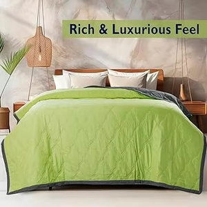 Couette en microfibre de qualité supérieure faite à la main Ultra douce légère couleur unie literie toutes saisons avec une qualité de confort supérieure - Product Image 4