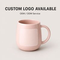 Tasses à café et à thé en porcelaine de 11 oz de forme personnalisée, tasses en céramique classiques vierges, grande capacité, avec poignée, pour thé, latte, cappuccino