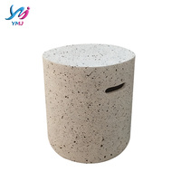 Meuble de maison moderne et minimaliste de luxe, durable, en fibre de verre, cylindrique, texture terrazzo, convertible, hauteur réglable