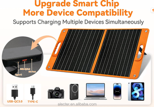 แผงโซลาร์เซลล์พับได้แบบพกพา 60W ชนิด N ประสิทธิภาพสูง 25% พร้อมช่อง USB-C QC3.0 DC Output สำหรับตั้งแคมป์และรถบ้าน - Product Image 3