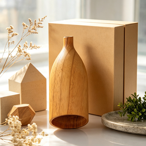 Bouchon de bouteille d'huile essentielle en bois de pin naturel personnalisé, forme dôme polie, finition grain de bois vernie, logo OEM gravé au laser, pour la maison - Product Image 1
