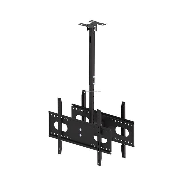 32" to 70" Retractable Steel Ceiling TV Mount with 360 Swivel and 35kg Load Capacity