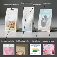Sacs en plastique laminés personnalisés à fermeture arrière pour emballages de snacks, de chips, de pop-corn et de croustilles