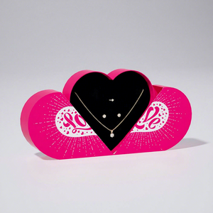 Caja de Regalo de Joyería de Terciopelo de Diseño de Lujo FX, Caja de Embalaje de Joyería Hecha a Mano en Forma de Corazón para el Día de San Valentín - Product Image 4