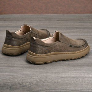 Mocassins Chunky pour Hommes en Daim à Bout Rond, à Enfiler, Semelle Intermédiaire Respirante en EVA, Semelle Extérieure en Caoutchouc, Chaussures Décontractées Toutes Saisons - Product Image 2