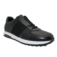 Sneakers de luxe noires pour hommes, fabriquées à la main, chaussures de style décontracté, fabricant de design personnalisé