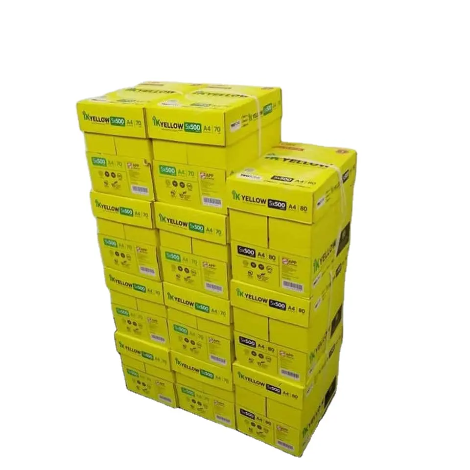 100% Premium IK yellow White 70 75 80 GSM A4 A3 Paper Copy Paper Cheap price