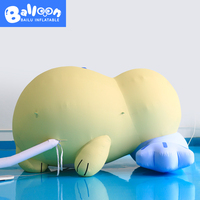 Modèle de phoque endormi gonflable personnalisé et mignon, pour la décoration d'événements sur le thème de l'océan, des aquariums, des plages et des boutiques.