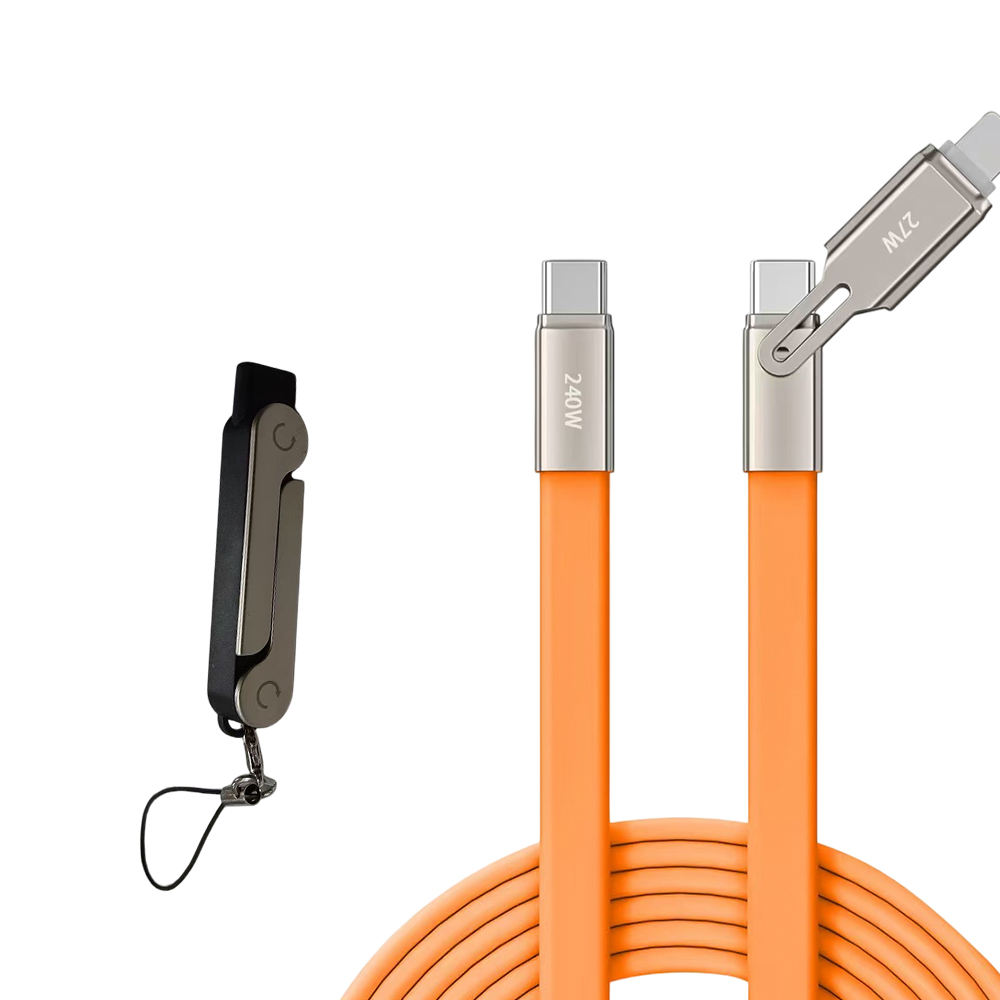 Câble noir avec support orange