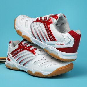 Automne hommes femmes doux respirant confortable Tennis de Table et Badminton chaussures antidérapant en caoutchouc intérieur avec doublure en maille - Product Image 4