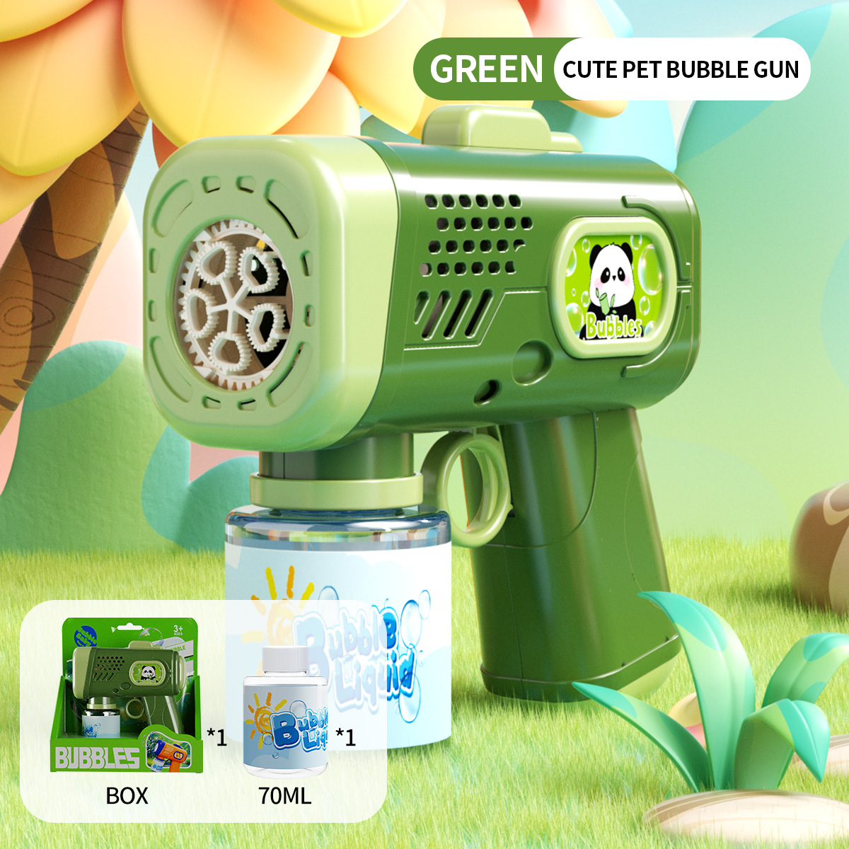 BE-003 Vert+70ml d'eau-Boîte présentoir