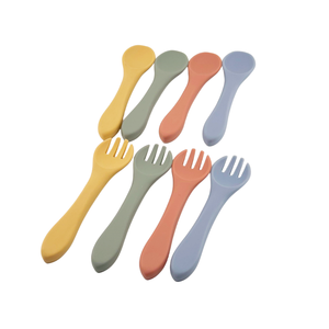 Juego de Cucharas de Silicona 100% de Grado Alimenticio para Bebés, Libres de BPA, Aptas para Lavavajillas y Microondas, Resistentes al Calor, Utensilios para la Hora de Comer para Niños de 0 a 12 Meses - Product Image 4