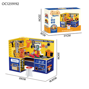 Banc d'atelier pour enfants, boîte à outils, puzzle 3D en carton, jouets faits main à assembler soi-même avec ensembles d'outils pour garçons, nouveaux <span class=keywords><strong>jeux</strong></span> de réflexion, vente en gros - Product Image 6