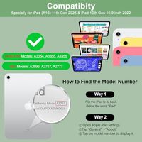 Funda con Teclado OEM ODM para iPad 10ª y 11ª Generación, Touchpad Multitáctil Giratorio 360°, Retroiluminación de 7 Colores, Función Smart Wake/Sleep, Soporte para Lápiz