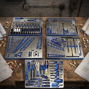 Kit d'outils de réparation multifonctionnel professionnel en acier allié robuste de 413 pièces pour l'entretien automobile et mécanique - Product Image 1