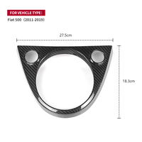 Cubierta de caja de cambios de carbono Shasha, accesorios interiores de fibra de carbono Real, decoración para Fiat 500 Abarth