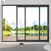 Porte coulissante en verre en alliage d'aluminium sur mesure, insonorisée et isolante thermiquement, pour chambre d'appartement, design moderne et étanchéité optimale