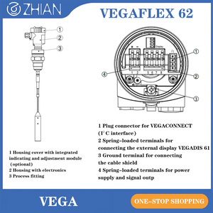 Radar de niveau à ondes guidées FX62 FLEX 62, instrument de mesure de niveau précis pour la mesure de niveau - Product Image 5