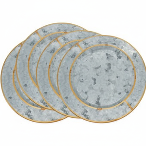 Assiette de présentation dorée en métal au design moderne et élégant, forme irrégulière faite à la main pour la décoration de table de banquet, hôtel, restaurant - Product Image 1