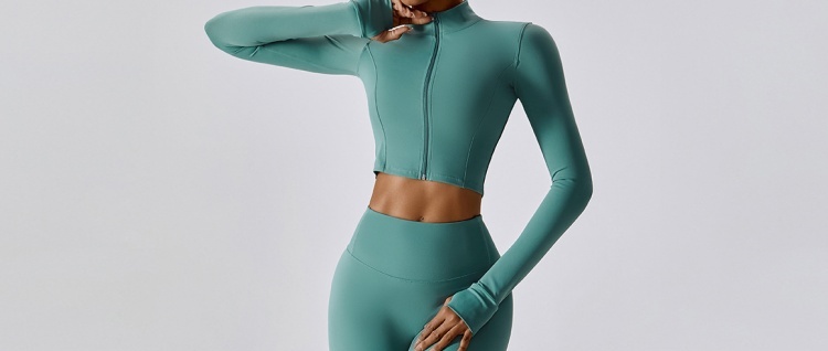 Green yoga jacket
