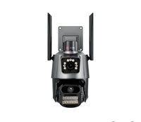 Caméra de surveillance intérieure PIX-LINK CCTV à double objectif, double vue, couverture à 360 degrés, suivi intelligent du mouvement, pour la maison