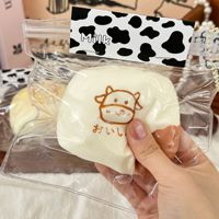 Jouet anti-stress souple en silicone de qualité alimentaire, en forme de lait, pain, crème, argile, beurre, boue, à presser