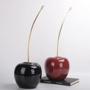 Estatua de Manzana Cereza de Estilo Moderno, Arte de Frutas Grandes, Fibra de Vidrio, Resina de Color Personalizado de Fábrica, Decoración de Parque, Diseño Creativo <span class=keywords><strong>Dulce</strong></span> - Product Image 5