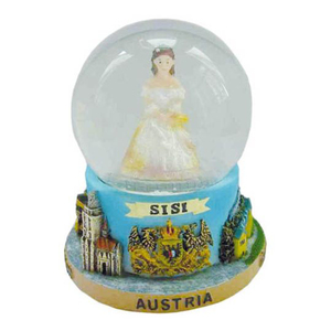 Base de estatua 3D de poliresina personalizada, saxofón, Karnten Sisi, recuerdo, globo terráqueo de agua, regalo turístico, artesanía de resina de Austria, nieve - Product Image 3