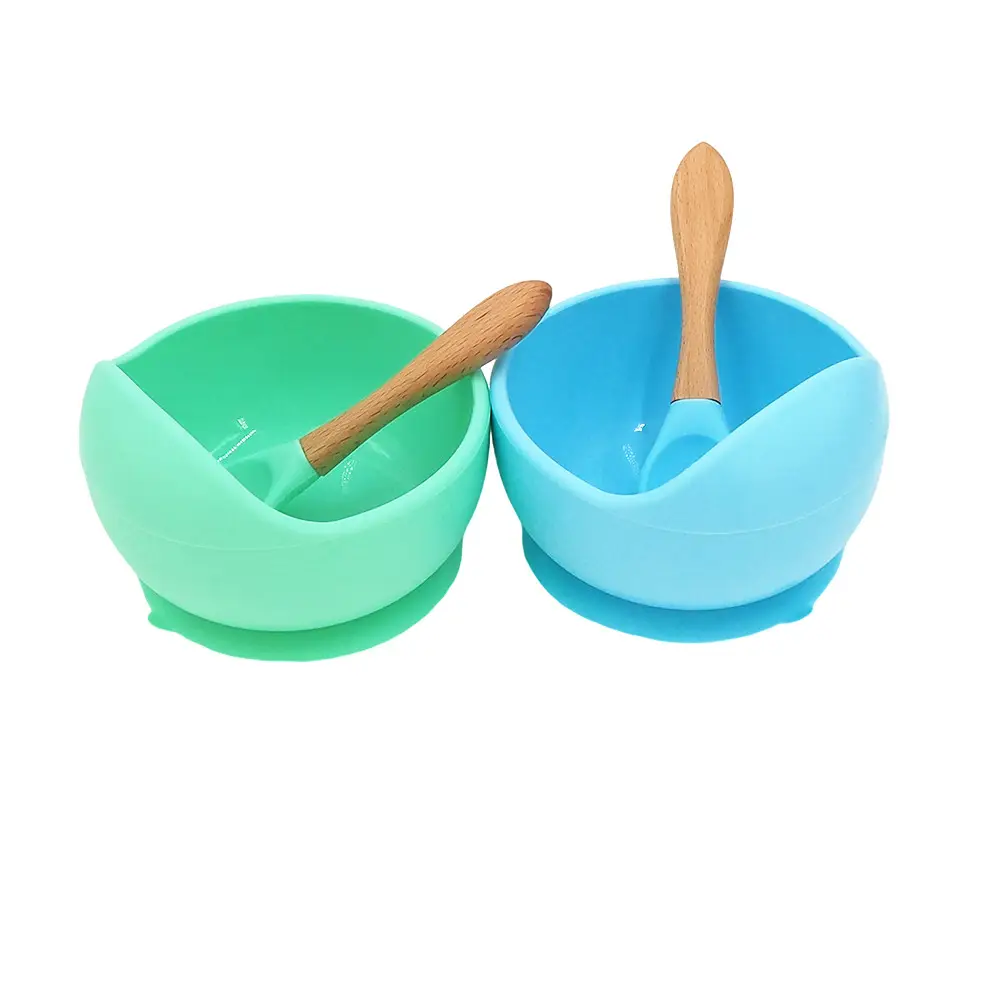 Textured Flexible Recycling Environmental protection Bacteria Resistant Silicone Bowl