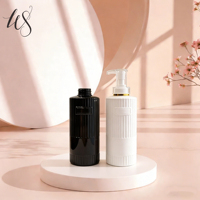 Flacons de shampoing, gel douche, masque capillaire, lotion et soin capillaire à rayures verticales de 500 ml et 750 ml, directement de l'usine